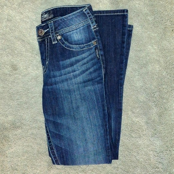 EUC Silver Suki Low Rise Jeans - Picture 9 of 13